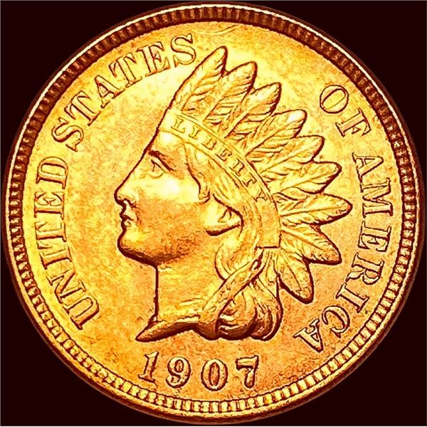 1907 Indian Head Cent SUPERB GEM BU