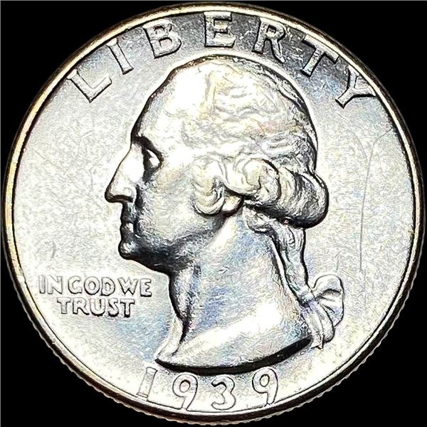 1939-D Silver Washington Quarter NEARLY UNCIRCULATED