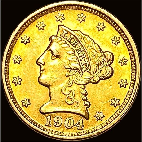 1904 Liberty Head Gold Quarter Eagle $2.50 CHOICE BU