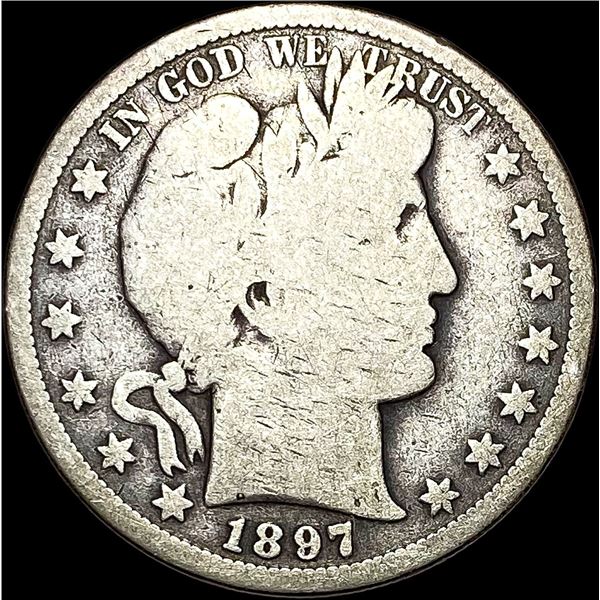 1897-S Silver Barber Half Dollar NICELY CIRCULATED