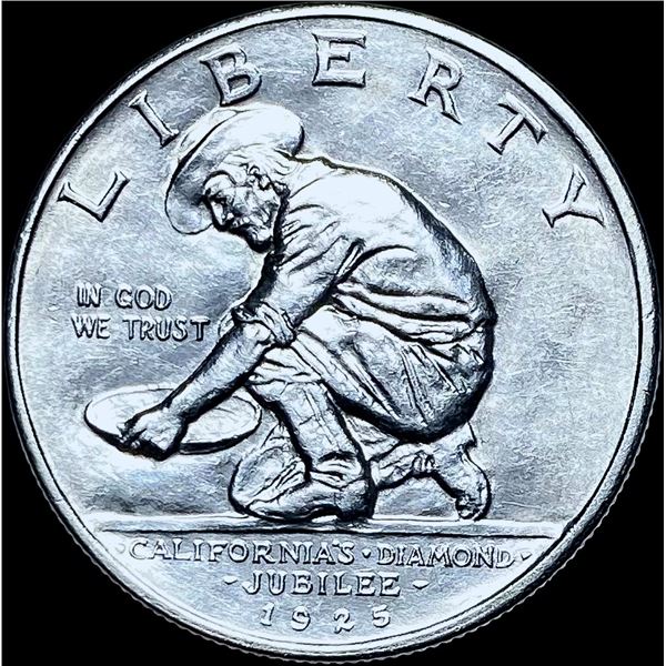 1925-S Silver California Diamond Jubilee Half Dollar GEM BU
