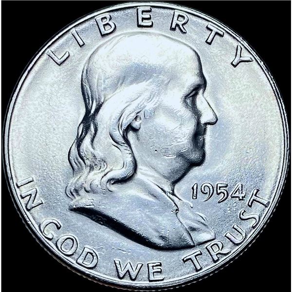 1954-S Silver Half Dollar Franklin GEM BU
