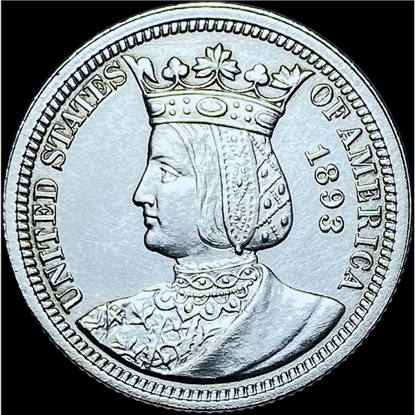 1893 Columbian Exposition Isabella Quarter CHOICE AU