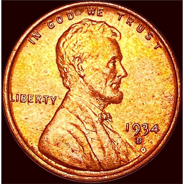 1934-D Lincoln Wheat Cent CHOICE BU