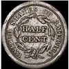 Image 2 : 1851 Braided Hair Half Cent CLOSELY UNCIRCULATED