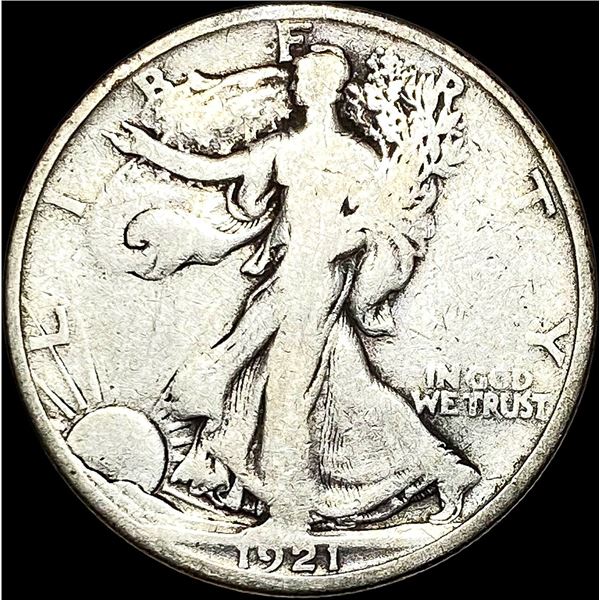 1921-D Silver Walking Liberty Half Dollar LIGHTLY CIRCULATED