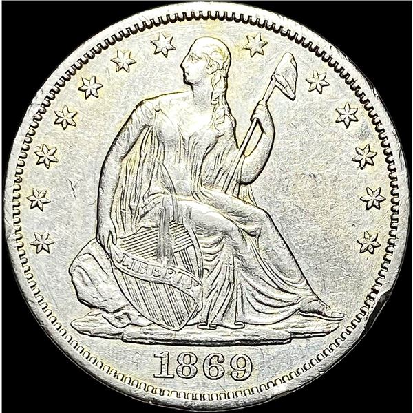 1869-S Silver Half Dollar CLOSELY UNCIRCULATED