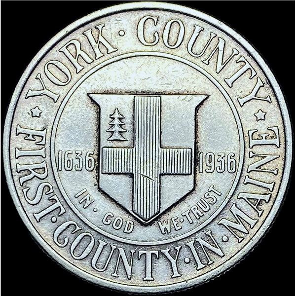 1936 Silver York County Commemorative Half Dollar GEM BU