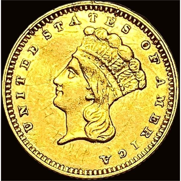 1862 Gold $1 Indian Princess Head HIGH GRADE