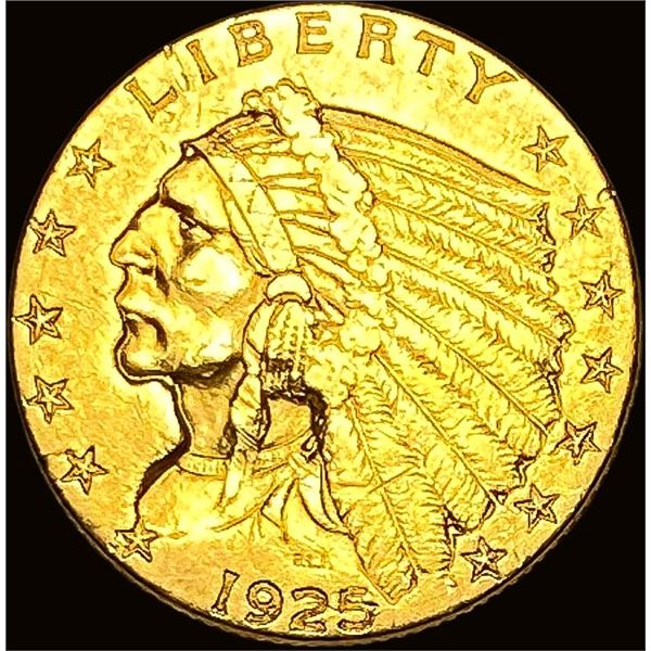 1925-D Indian Head Gold $2.50 Quarter Eagle LIGHTLY