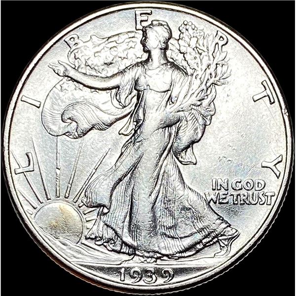 1939-D Silver Walking Liberty Half Dollar CLOSELY UNCIRCULATED