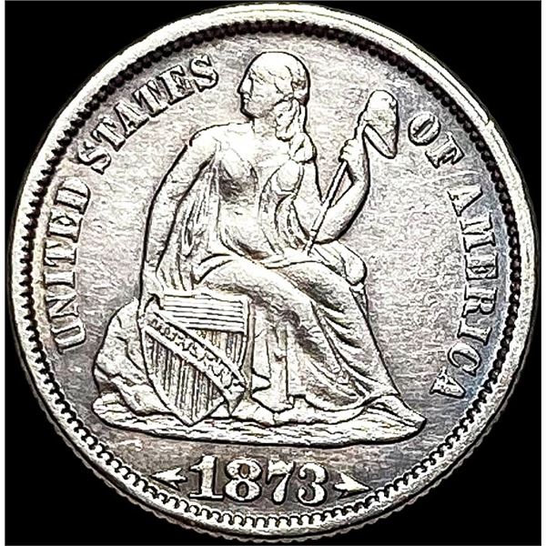 1873 Seated Liberty Dime (Arrows) CLOSELY UNCIR