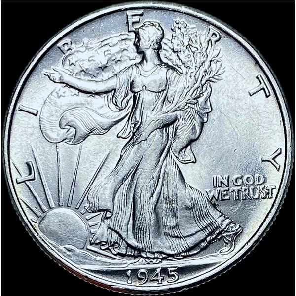 1945 Silver Half Dollar (Walking Liberty) GEM BU