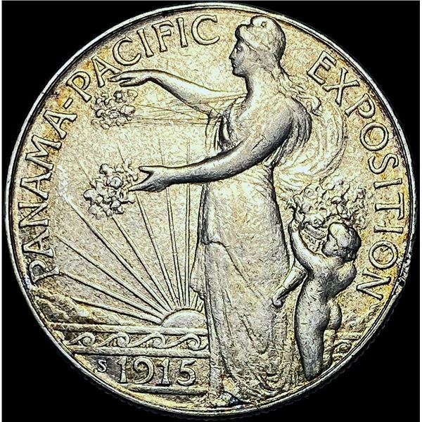 1915-S Silver Panama-Pacific Half Dollar CHOICE AU