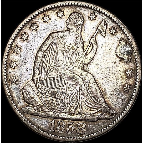 1858-O Silver Half Dollar (Seated Liberty) HIGH GRADE