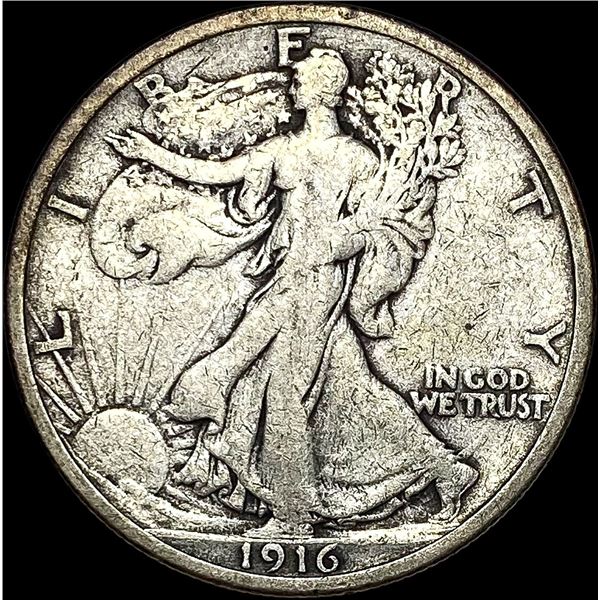 1916 Walking Liberty Half Dollar NICELY CIRCULATED