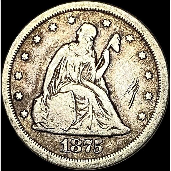 1875-S Silver Twenty Cents NICELY CIRCULATED