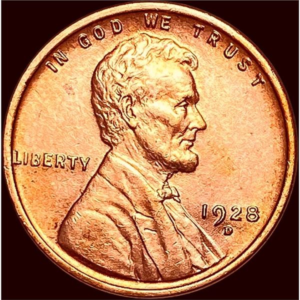 1928-D Lincoln Wheat Cent CHOICE AU