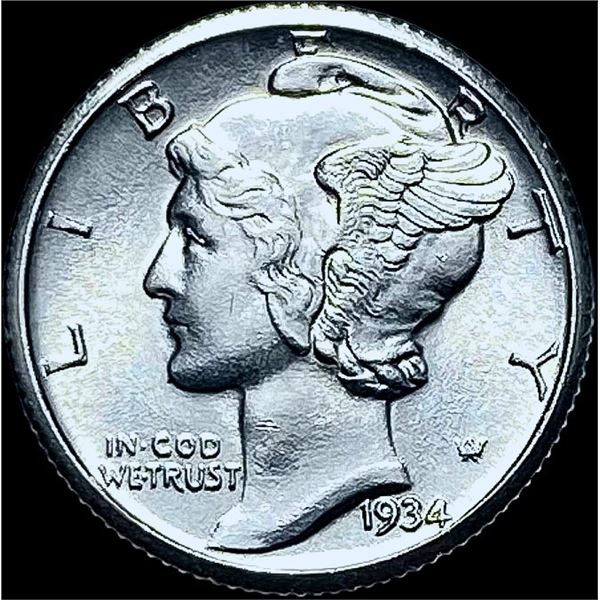 1934 Mercury Dime SUPERB GEM BU
