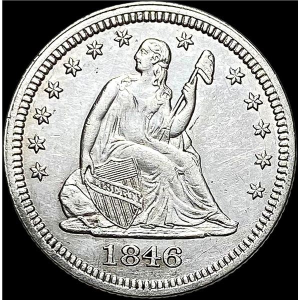 1846 Silver Seated Liberty Quarter UNCIRCULATED