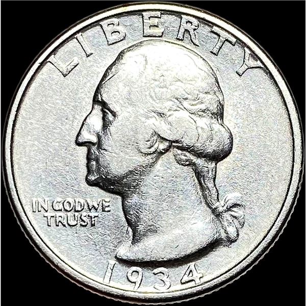1934 Silver Washington Quarter NEARLY UNCIRCULATED