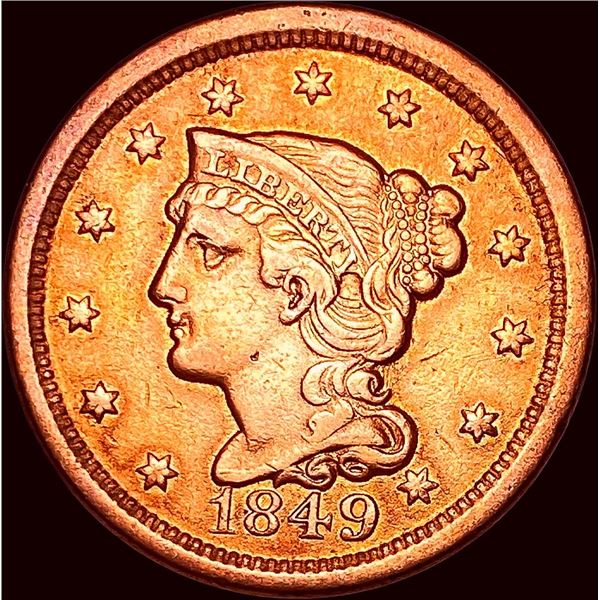 1849 Braided Hair Large Cent UNCIRCULATED