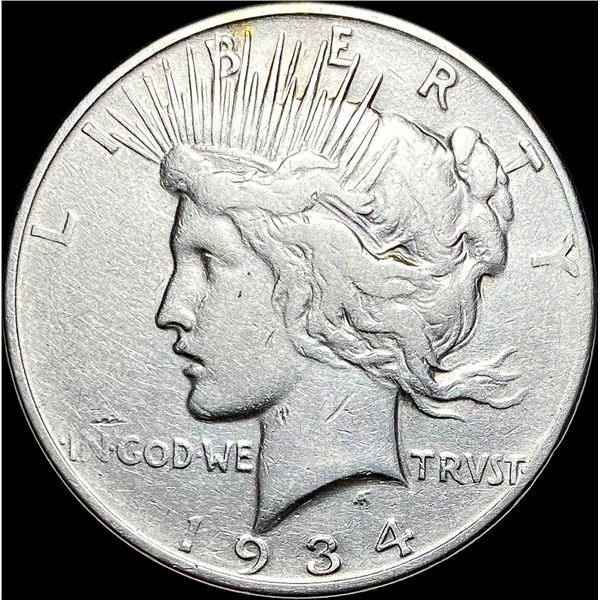 1934-D Silver Peace Dollar NEARLY UNCIRCULATED