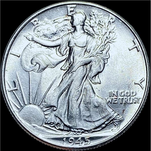 1945 Walking Liberty Half Dollar GEM BU