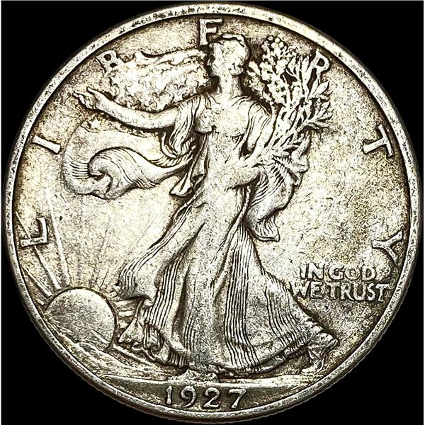 1927-S Silver Walking Liberty Half Dollar NEARLY UNCIRCULATED