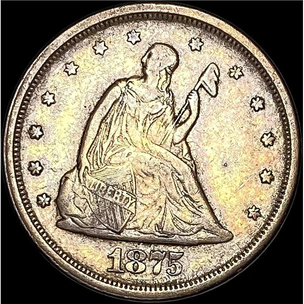 1875-S Silver Twenty Cents ABOUT UNCIRCULATED