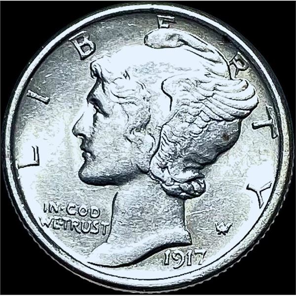 1917-S Silver Mercury Dime SUPERB GEM BU