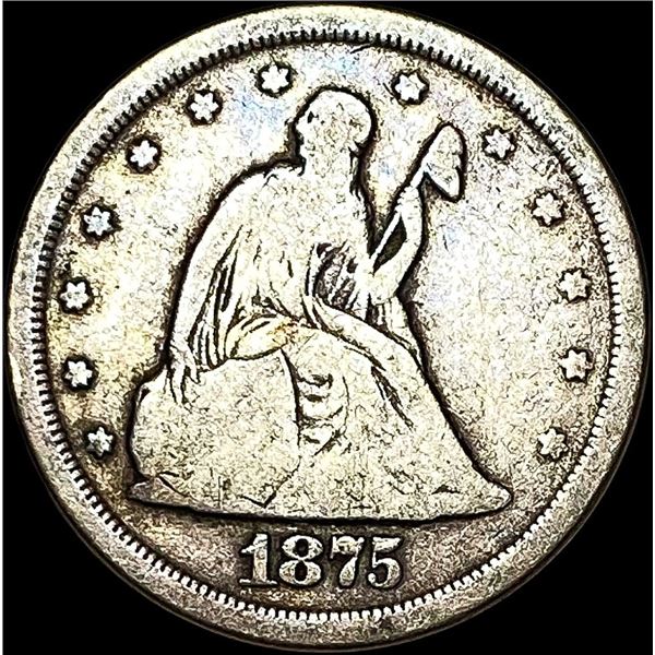 1875-S Silver Twenty Cents LIGHTLY CIRCULATED
