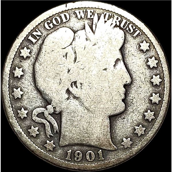 1901-S Silver Half Dollar NICELY CIRCULATED
