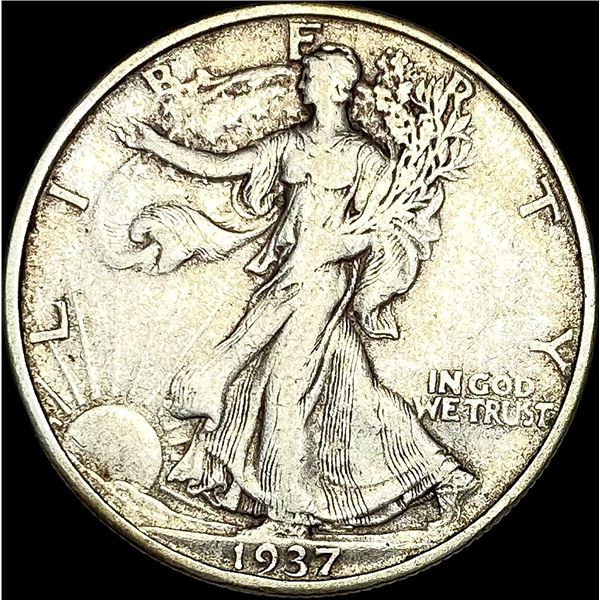 1937-S Silver Walking Liberty Half Dollar NEARLY UNCIRCULATED