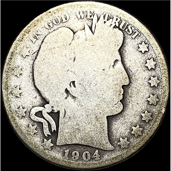 1904-S Silver Barber Half Dollar NICELY CIRCULATED