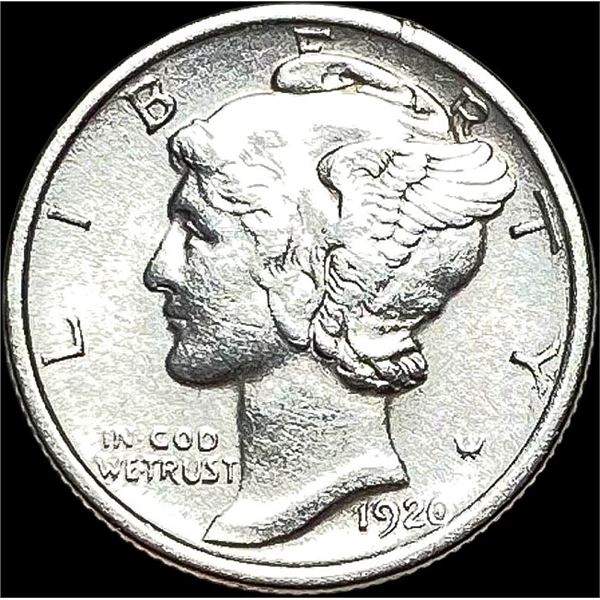 1920-D Mercury Dime CLOSE UNC
