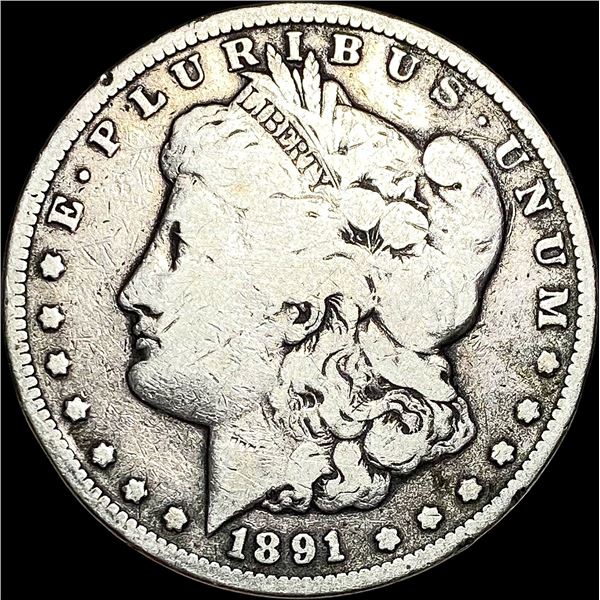 1891-CC Silver Morgan Dollar LIGHTLY CIRCULATED