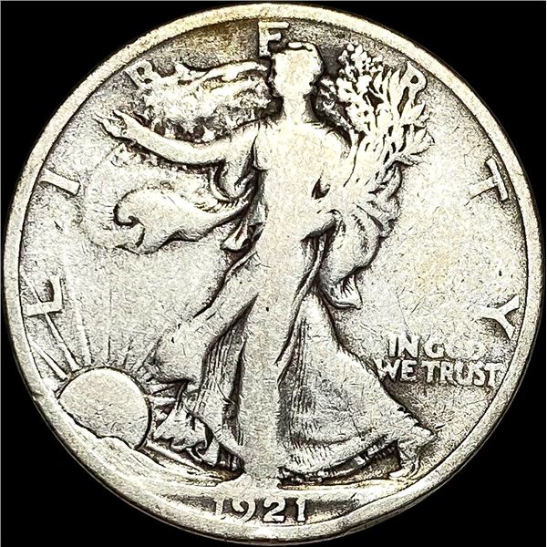 1921 Silver Walking Liberty Half Dollar LIGHTLY CIRCULATED