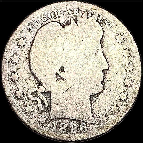 1896-O Silver Barber Quarter LIGHTLY CIRCULATED