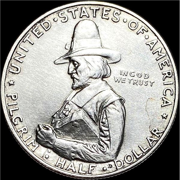 1920 Silver Pilgrim Tercentenary Half Dollar CLOSELY UNCIRCULATED