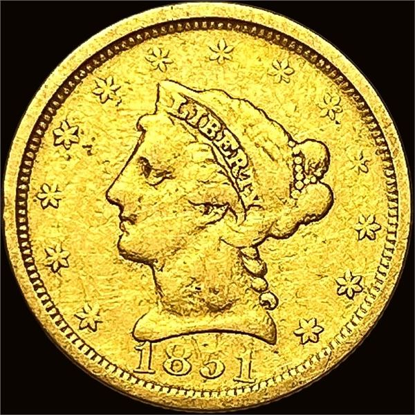 1851 $2.50 Liberty Head Quarter Eagle LIGHTLY CIRCULATED