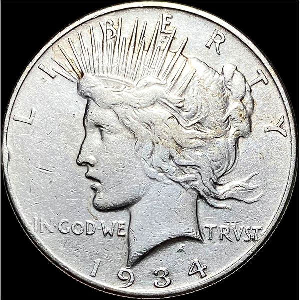 1934-S Silver Peace Dollar CLOSELY UNCIRCULATED