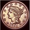 Image 1 : 1851 Braided Hair Large Cent CLOSELY UNCIRCULATED