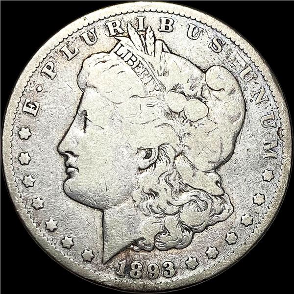1893-CC Silver Morgan Dollar LIGHTLY CIRCULATED
