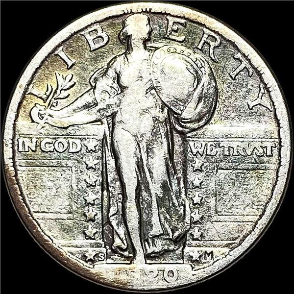 1920-S Silver Standing Liberty Quarter LIGHTLY CIRCULATED