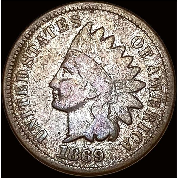 1869 Indian Head Cent NICELY CIRCULATED