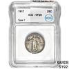 Image 1 : 1917 Standing Liberty Quarter ICG VF20 TYPE 1
