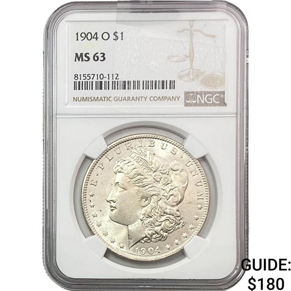 1904-O Morgan Silver Dollar NGC MS63