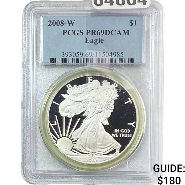 2008-W $1 Silver Eagle PCGS PR69 DCAM
