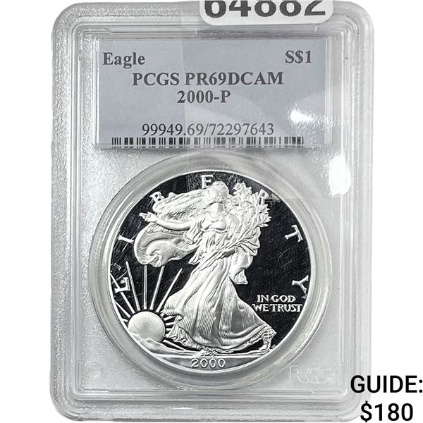 2000-P $1 Silver Eagle PCGS PR69 DCAM